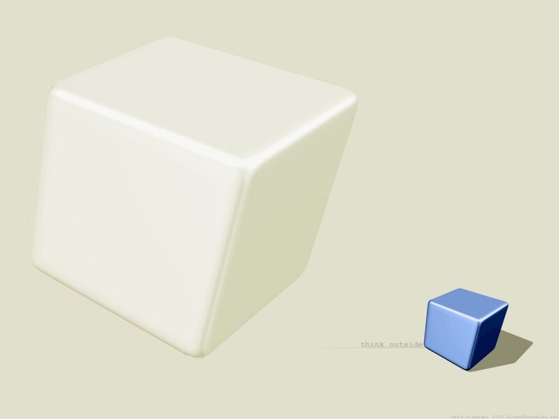White and blue cubes
