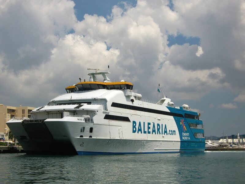 White and Blue Ferry