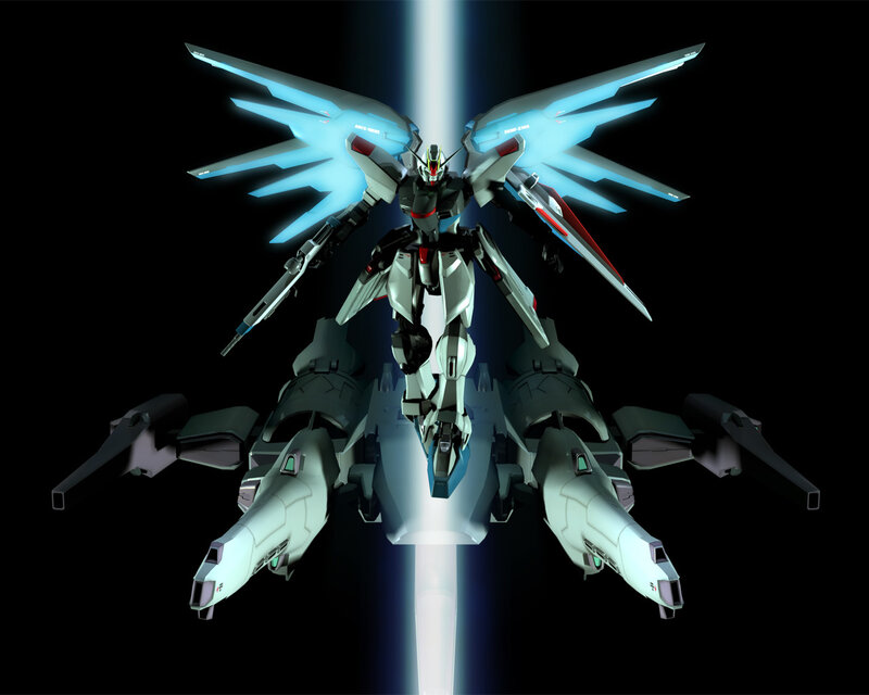 White and Blue Mobile Suit