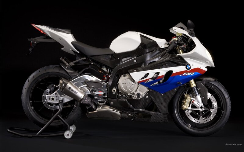 White and Blue Motorcycle — Dramatic, Photograph, Exhaust Pipe, Carbon Fiber Body