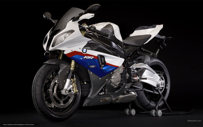 White and Blue Motorcycle — Dramatic, Photograph
