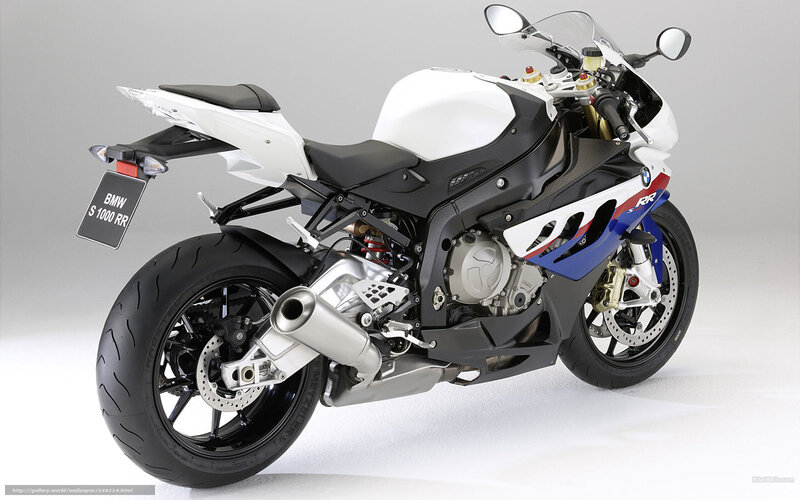 White and Blue Motorcycle — Neutral, Photograph, Exhaust Pipe, Rear Tire