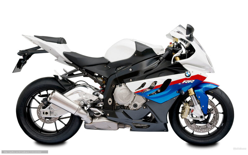 White and Blue Motorcycle — Neutral, Photograph, Exhaust Pipe