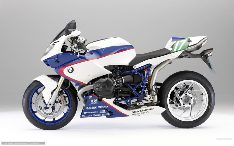 White and Blue Motorcycle — Neutral, Photograph, Racing Number