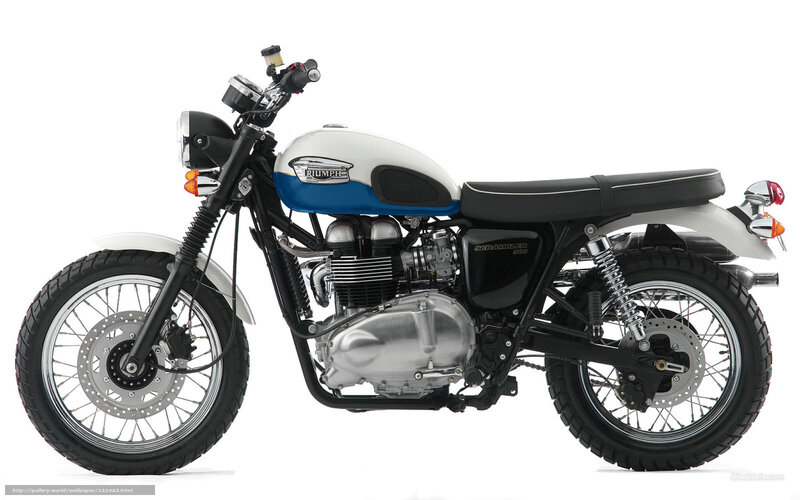 White and Blue Motorcycle — Neutral, Photograph, Seat, Engine, Wheels
