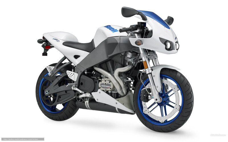 White and Blue Motorcycle — Neutral, Photograph, Seat, Handlebars