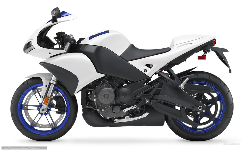 White and Blue Motorcycle — Neutral, Photograph, Wheel, Seat, Engine
