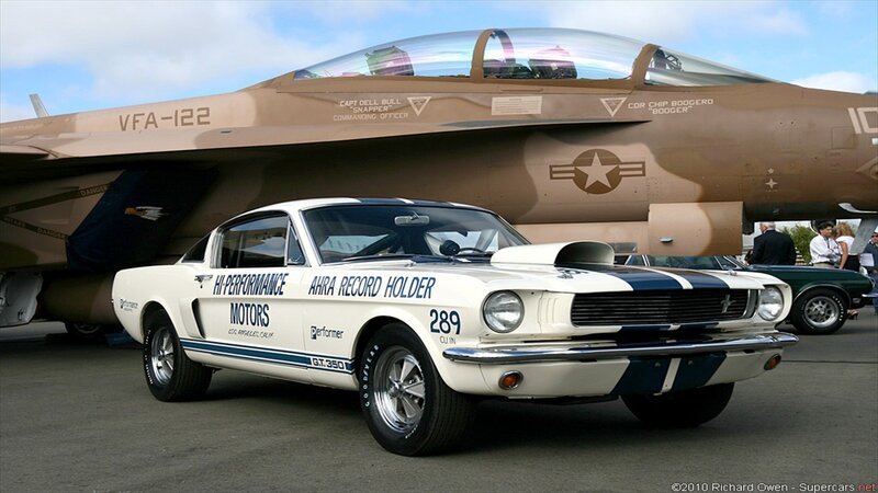 White and Blue Mustang — Outdoor