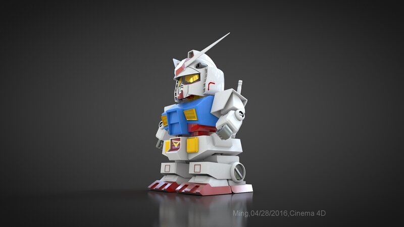 White and Blue Robot — Neutral