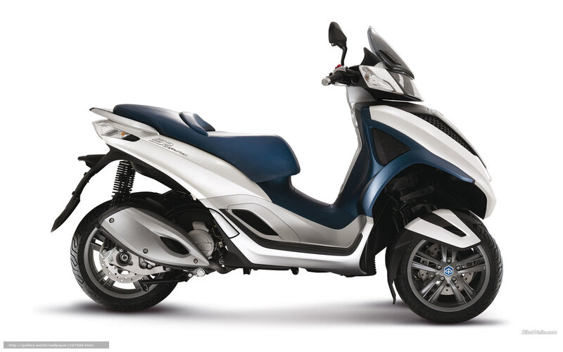 White and Blue Scooter — Neutral, Photograph, Seat, Windshield