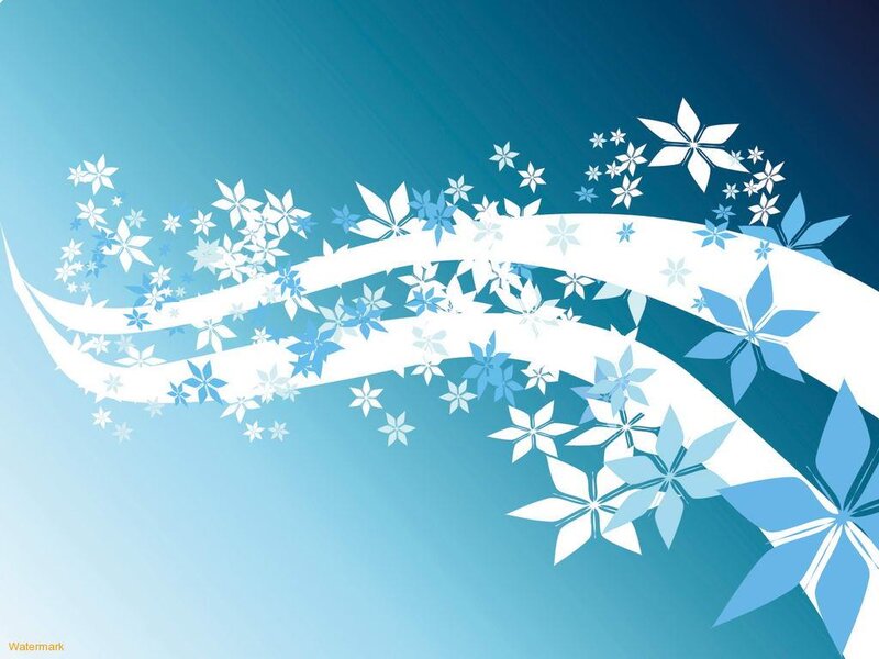 White and Blue Snowflakes