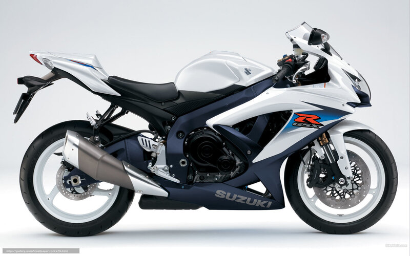 White and Blue Sport Motorcycle — Neutral