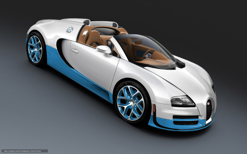 White and Blue Sports Car — Dramatic, 3d Render