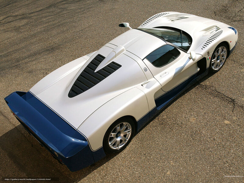 White and Blue Sports Car — Dramatic, Afternoon