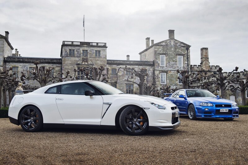 White and Blue Sports Cars — Dramatic