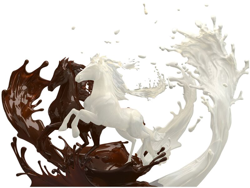 White and Brown Horses — Dynamic, 3d Render
