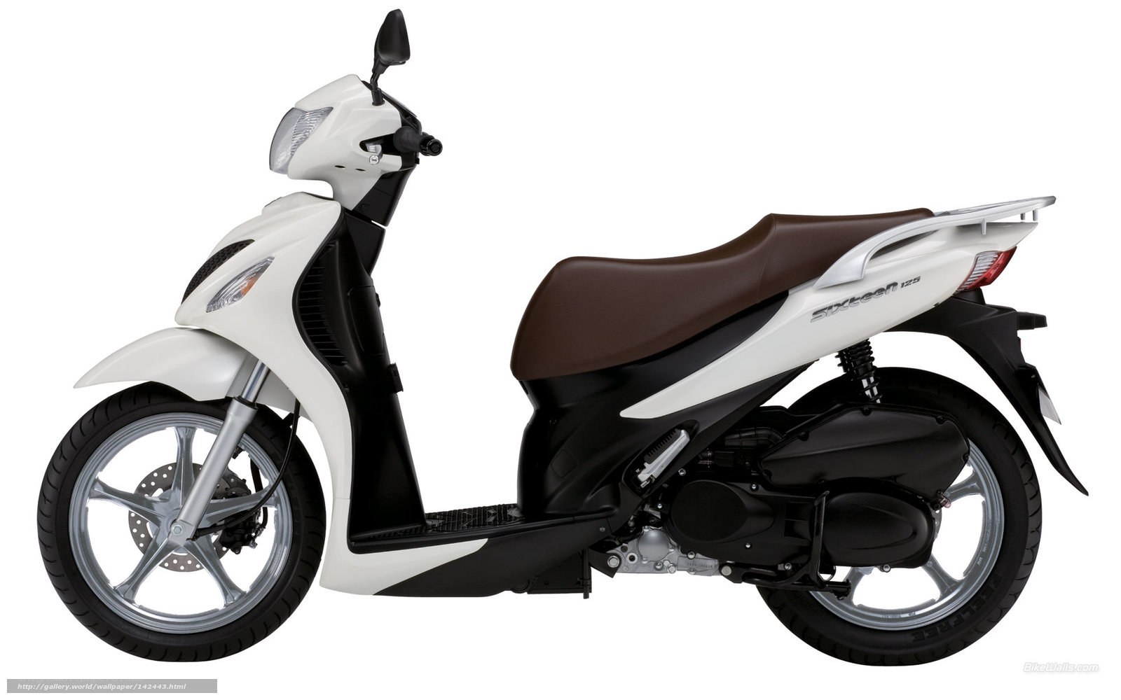 white and brown scooter