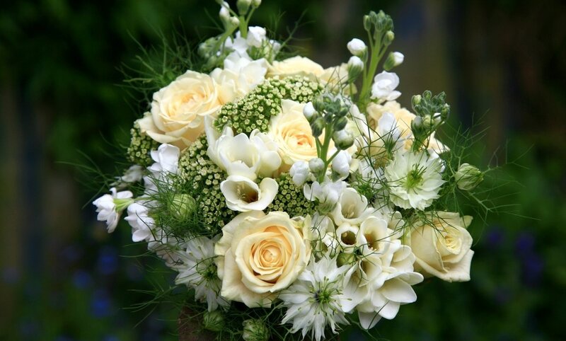 White and Cream Flower Bouquet — Serene
