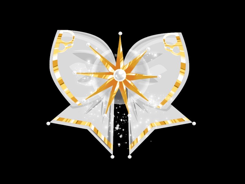 White and Gold Bow