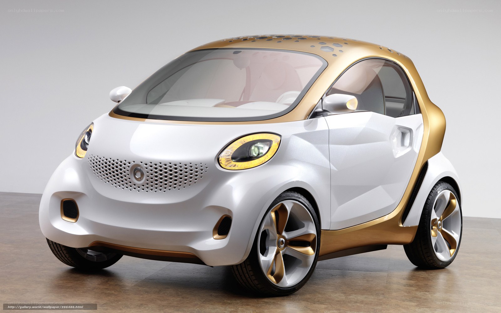 white and gold concept car