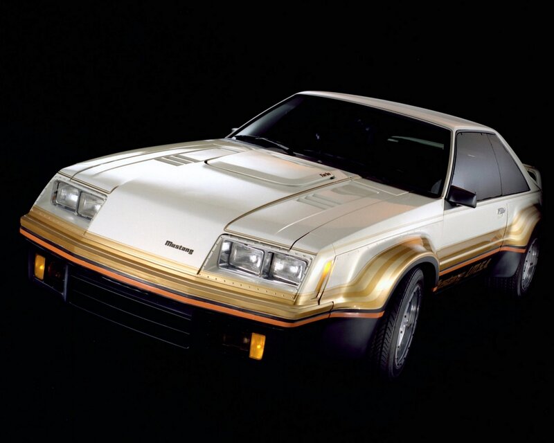 White and Gold Mustang