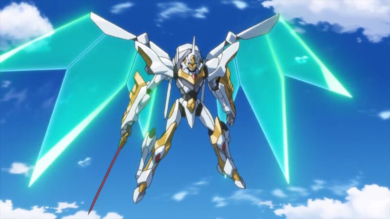 White and Gold Robot — Blue