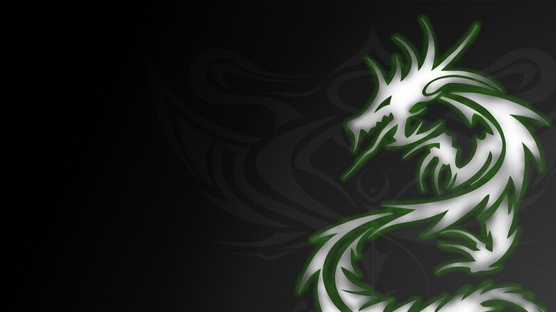 White and Green Dragon — Black, Dramatic