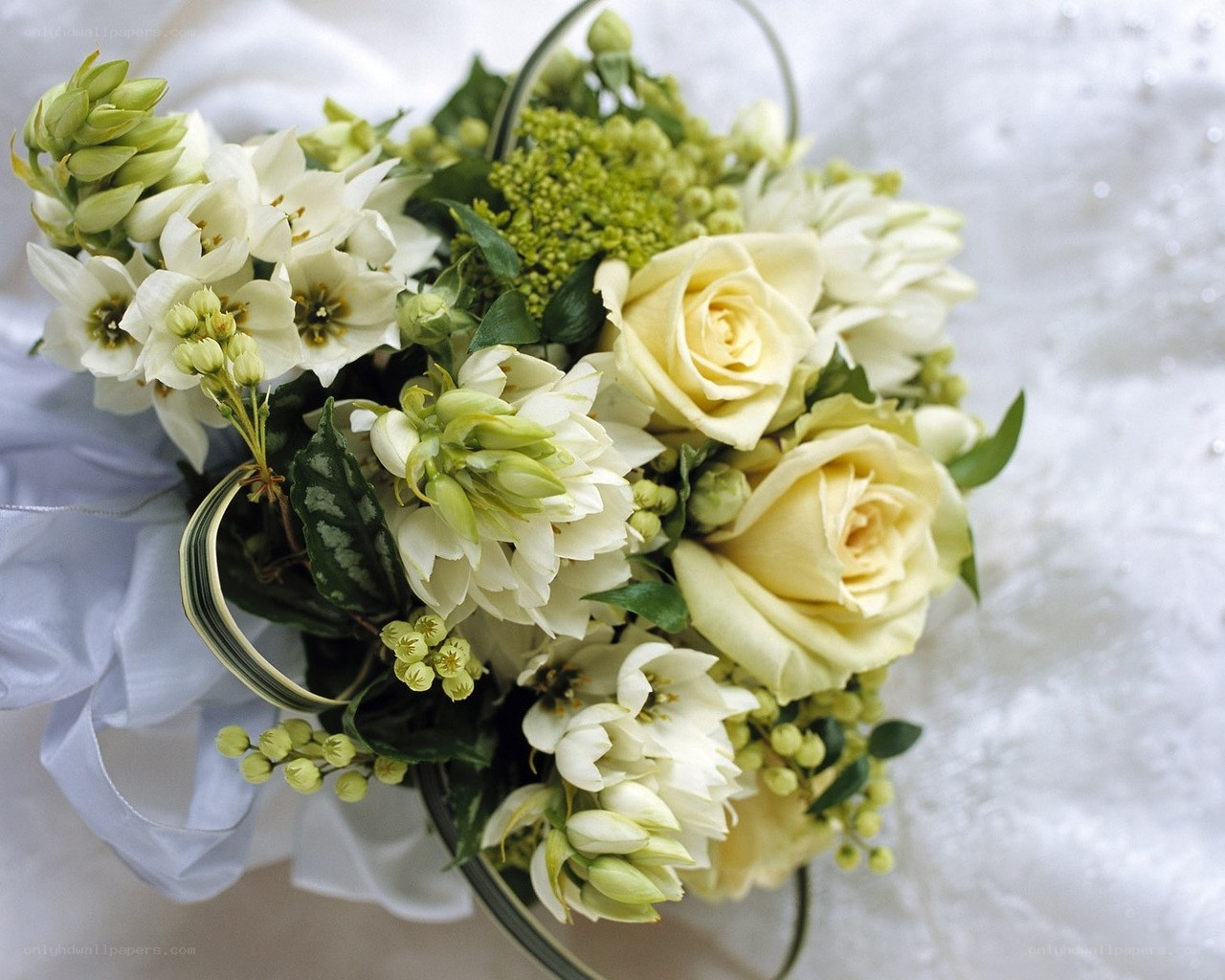 white and green flower bouquet