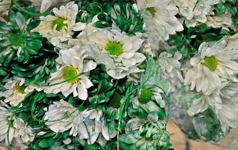 White and Green Flowers — Festive