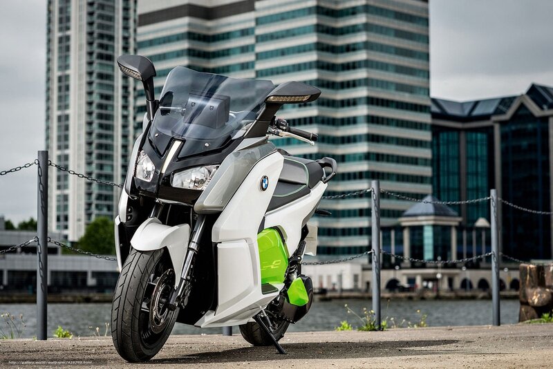 White and Green Scooter — Urban