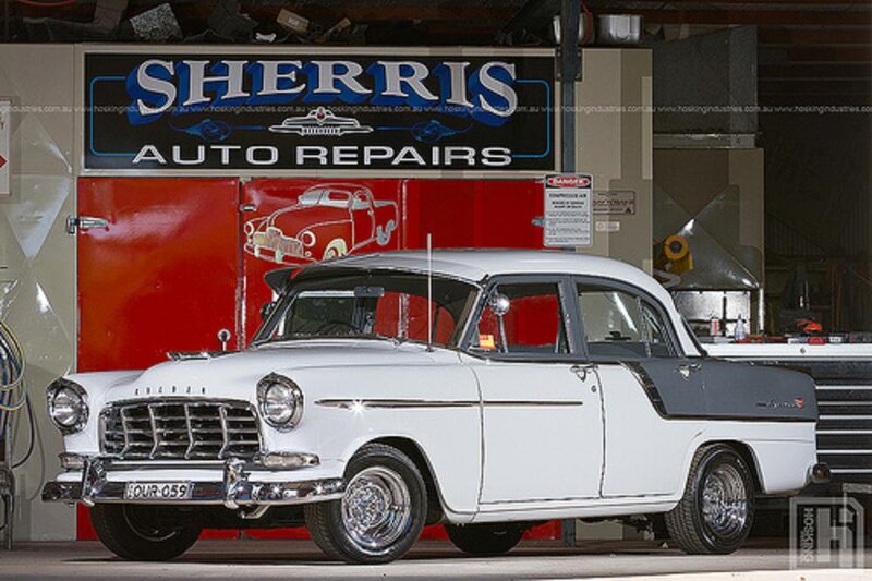 White and Grey Classic Car