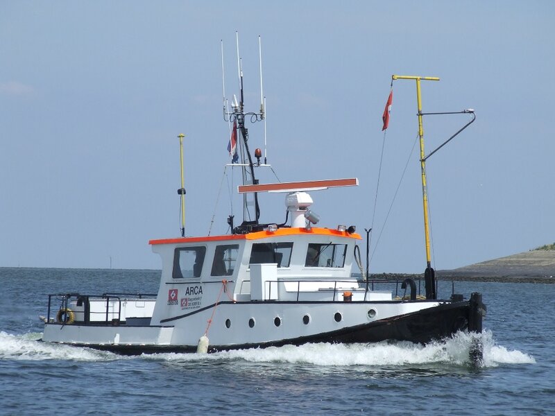 White and Orange Boat — Calm
