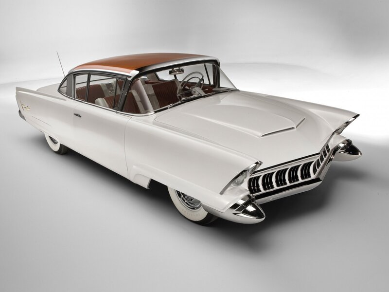 White and orange classic car