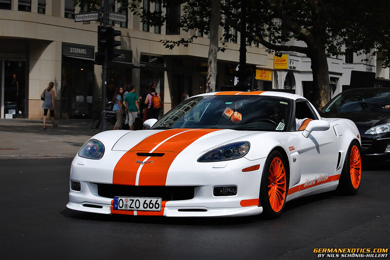 White and Orange Corvette