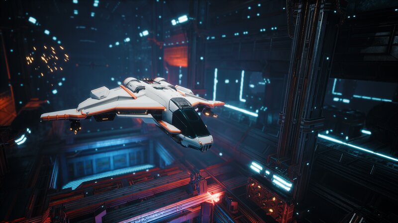 White and Orange Spaceship