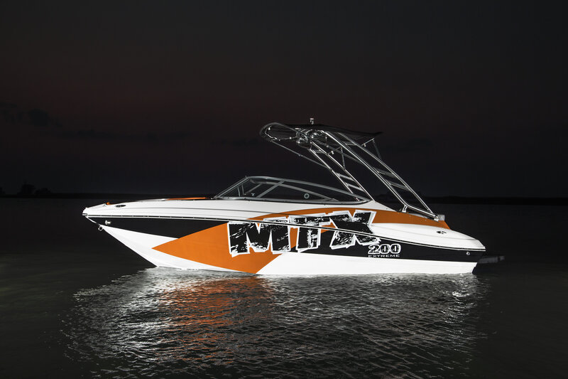 White and Orange Speedboat