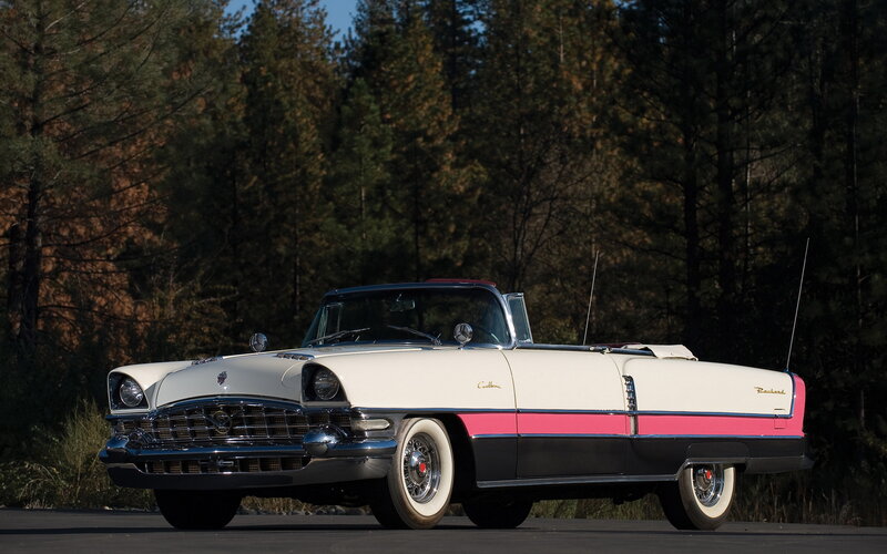 White and Pink Convertible Car — Serene
