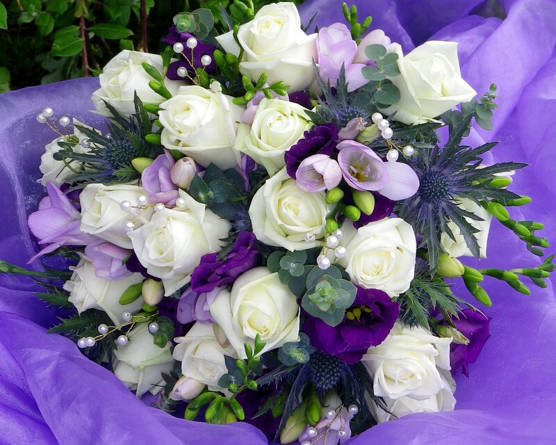 White and Purple Bouquet