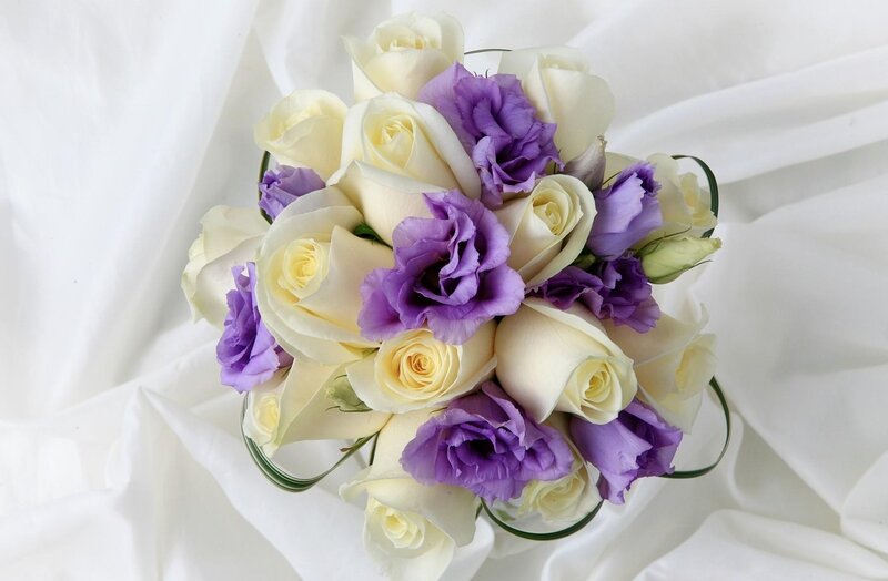 White and Purple Flower Bouquet — Serene