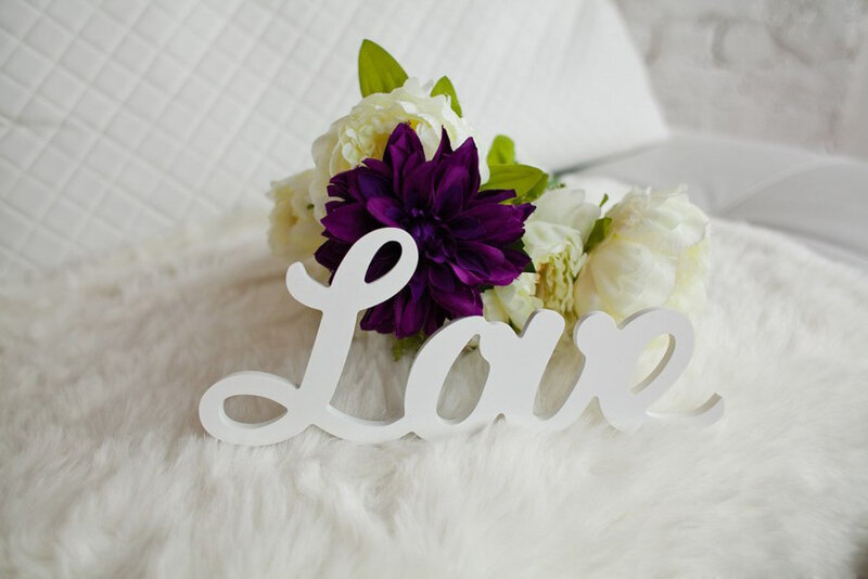 White and Purple Flowers — Calm, Photograph, Text