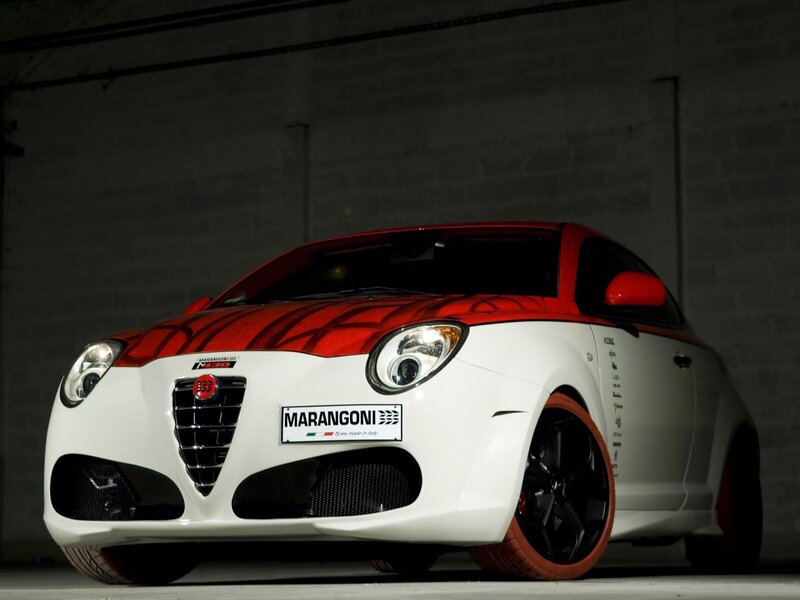 white and red Alfa Romeo car