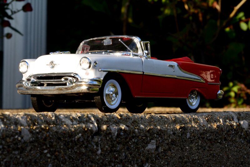 White and Red Car Model