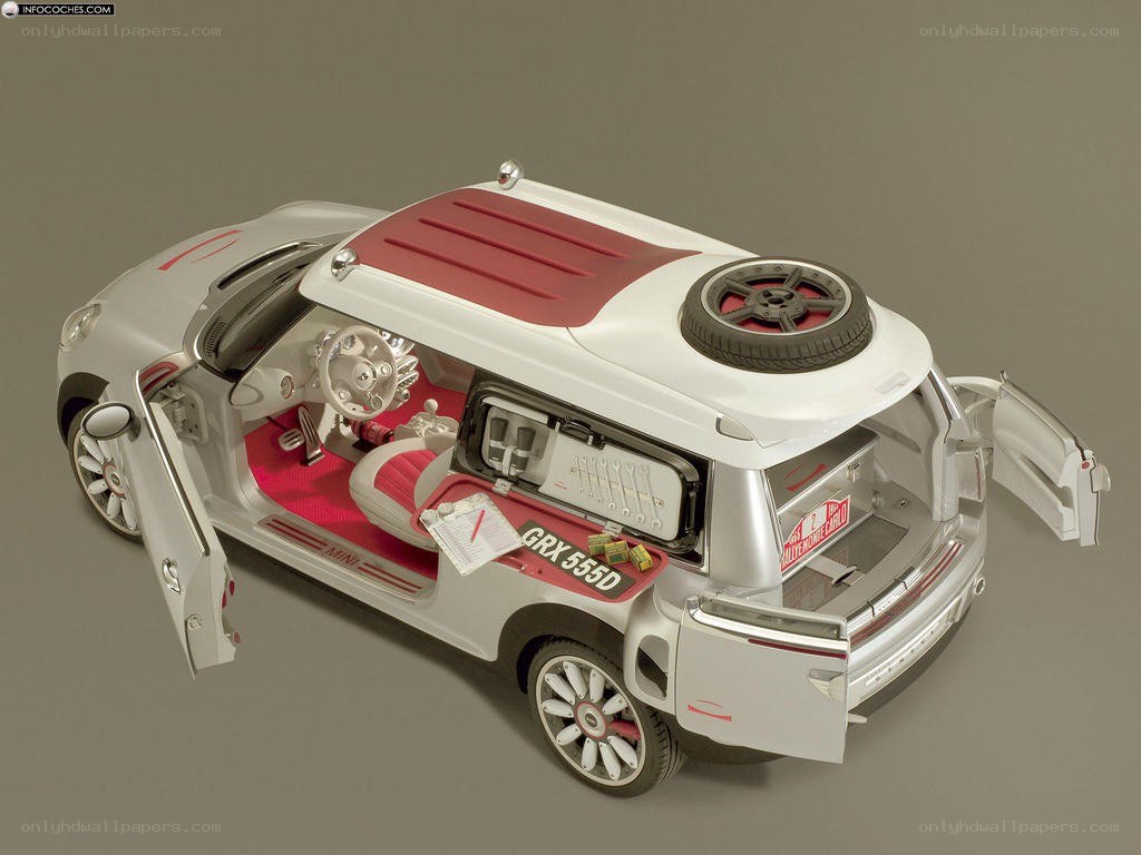 White and red concept car model