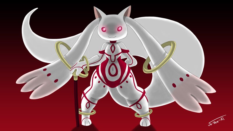 White and Red Creature