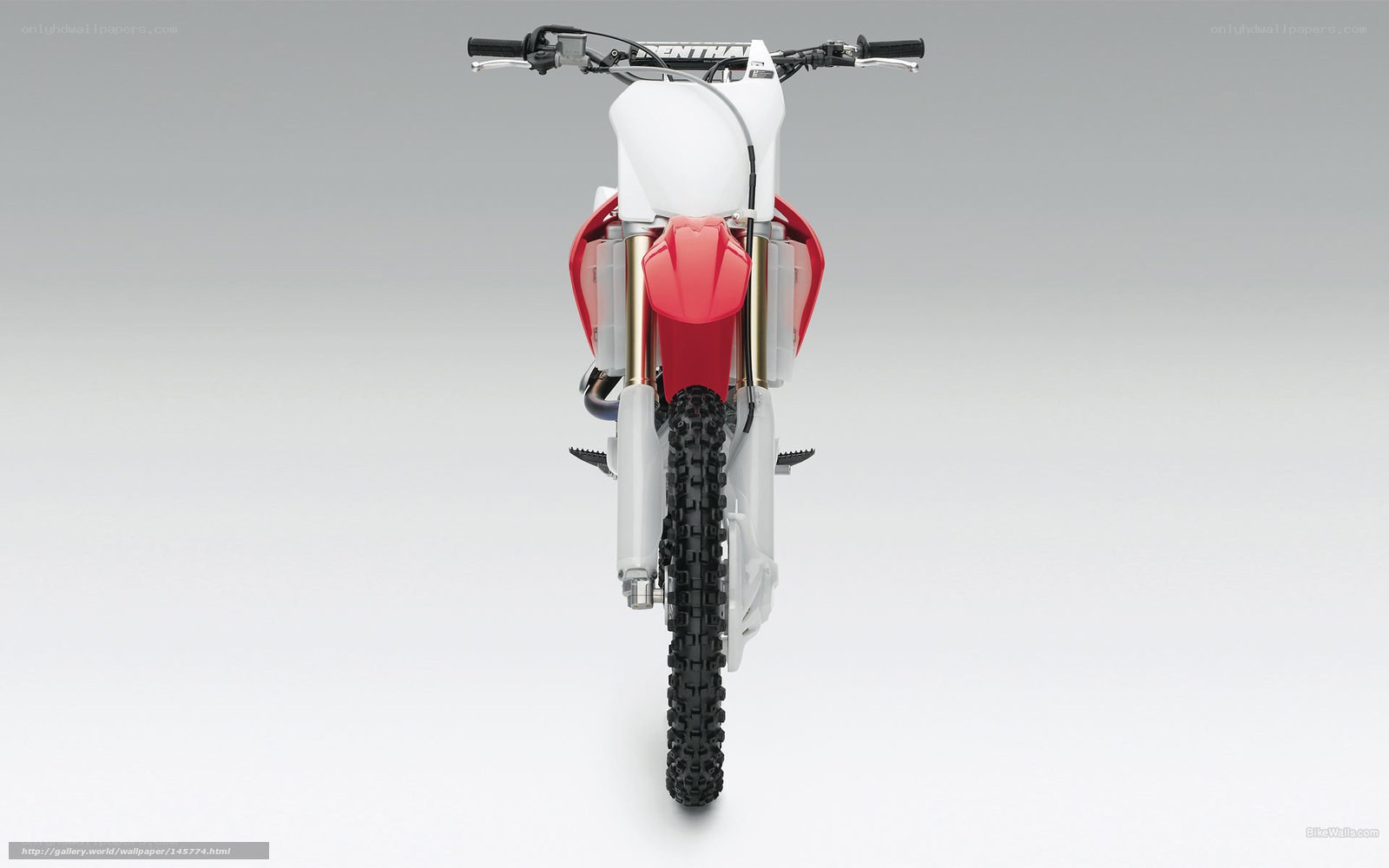 white and red dirt bike