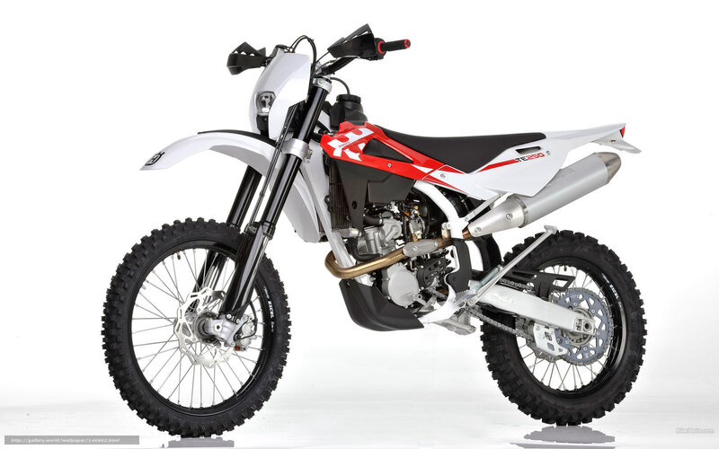 White and Red Dirt Bike — Neutral, Photograph, Motorcycle