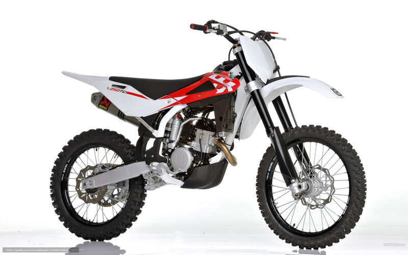 White and Red Dirt Bike — Neutral, Photograph, Motorcycle, Tires