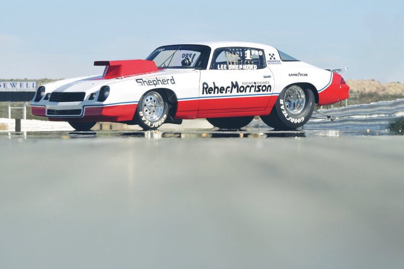 White and Red Drag Car