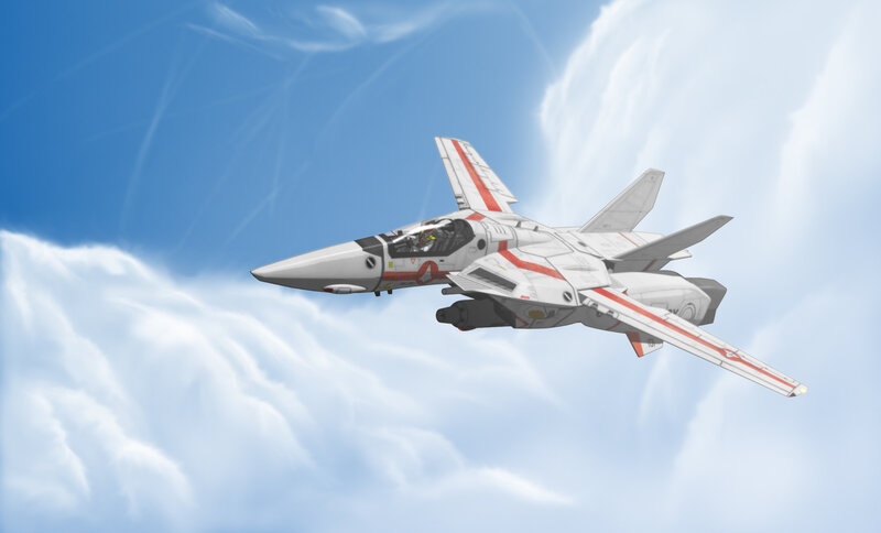 White and Red Fighter Jet — Serene
