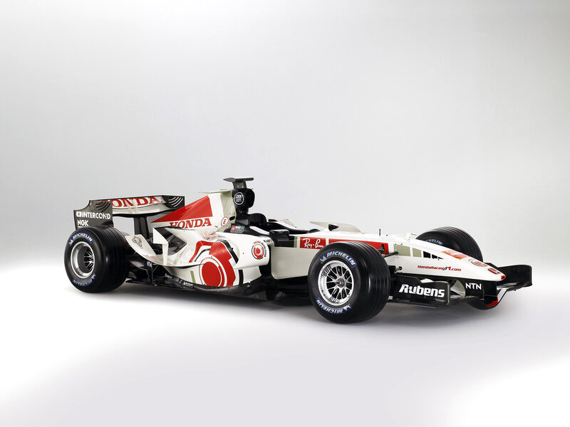 White and Red Formula One Car — Neutral